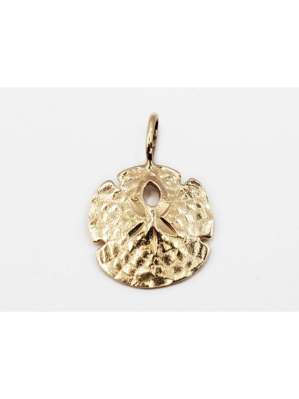 Sand Dollar Sea Biscuit Pendant 14k Gold
